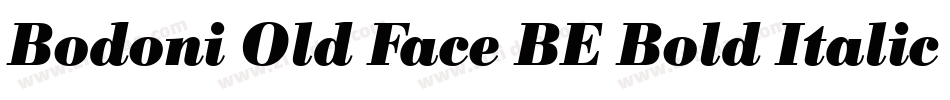 Bodoni Old Face BE Bold Italic Oldstyle Figures字体转换